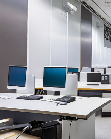 Laboratorios y talleres altamente equipados